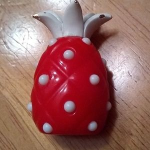 Crown Trifari Red Lucite Brooch Pineapple